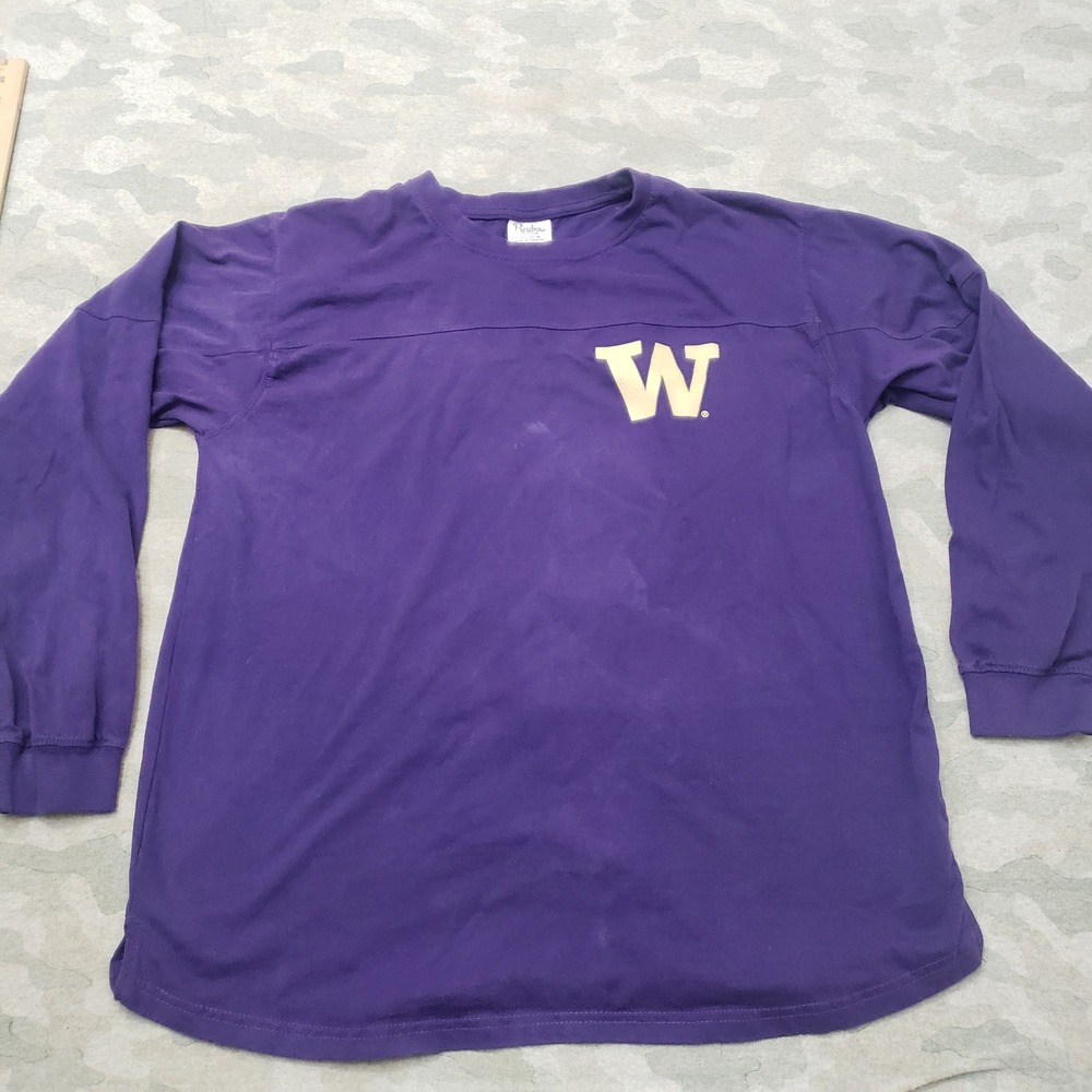 Washington Huskies Shirt Womens Large Purple Long Sleeve Passbox